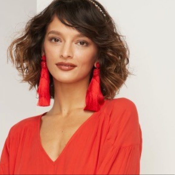 Roberta Roller Rabbit Red drop earings - Picture 2 of 4